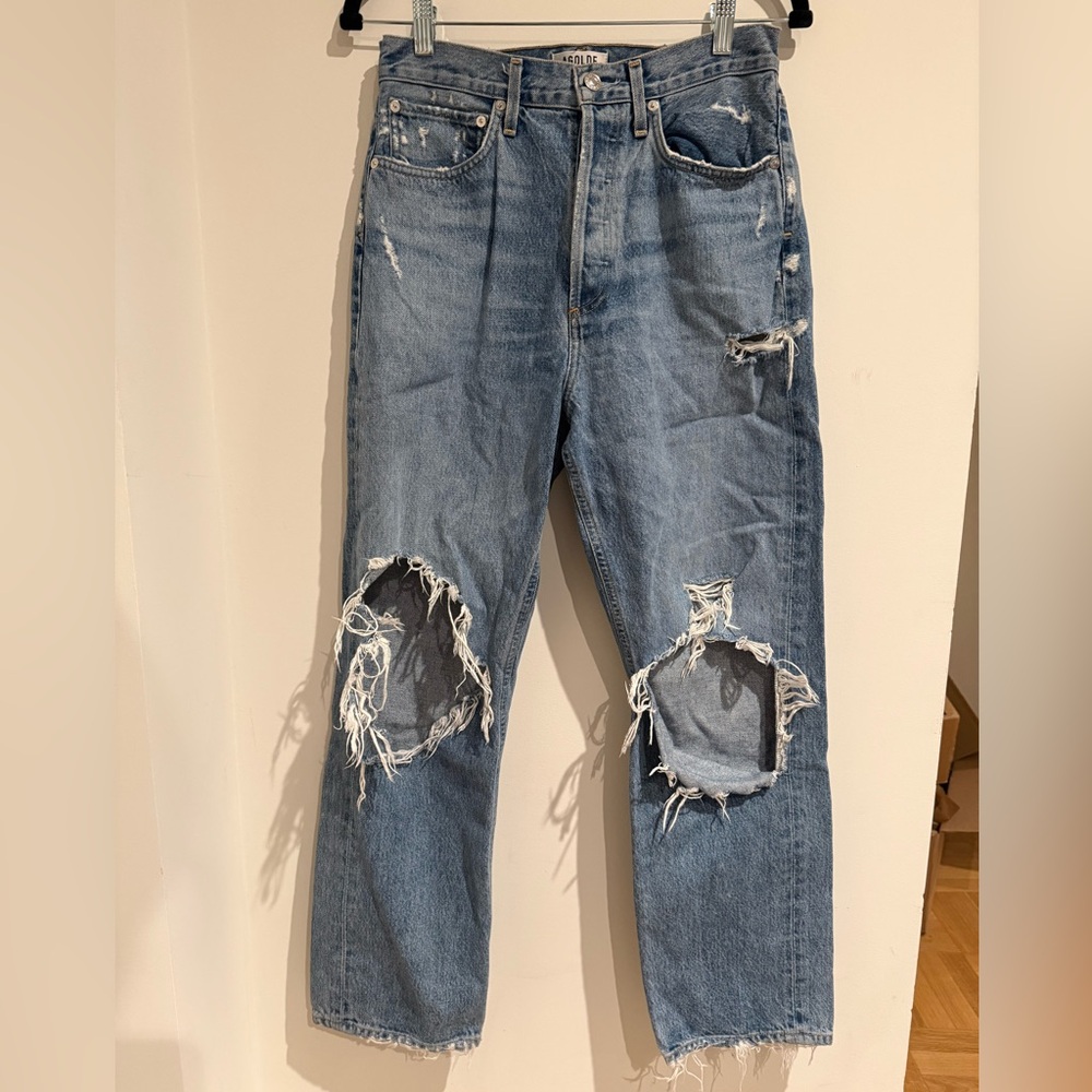 Agolde Ripped straight leg jeans